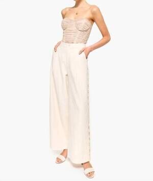 NEW CAMI NYC lorca high rise linen pants in bone